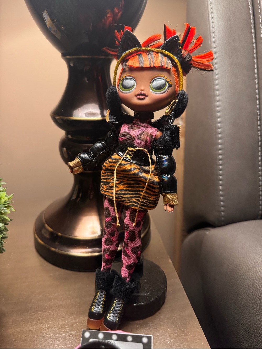 L.O.L. Surprise! Cat-Style Doll Outfit in Orange, Black, Pink and Gold
